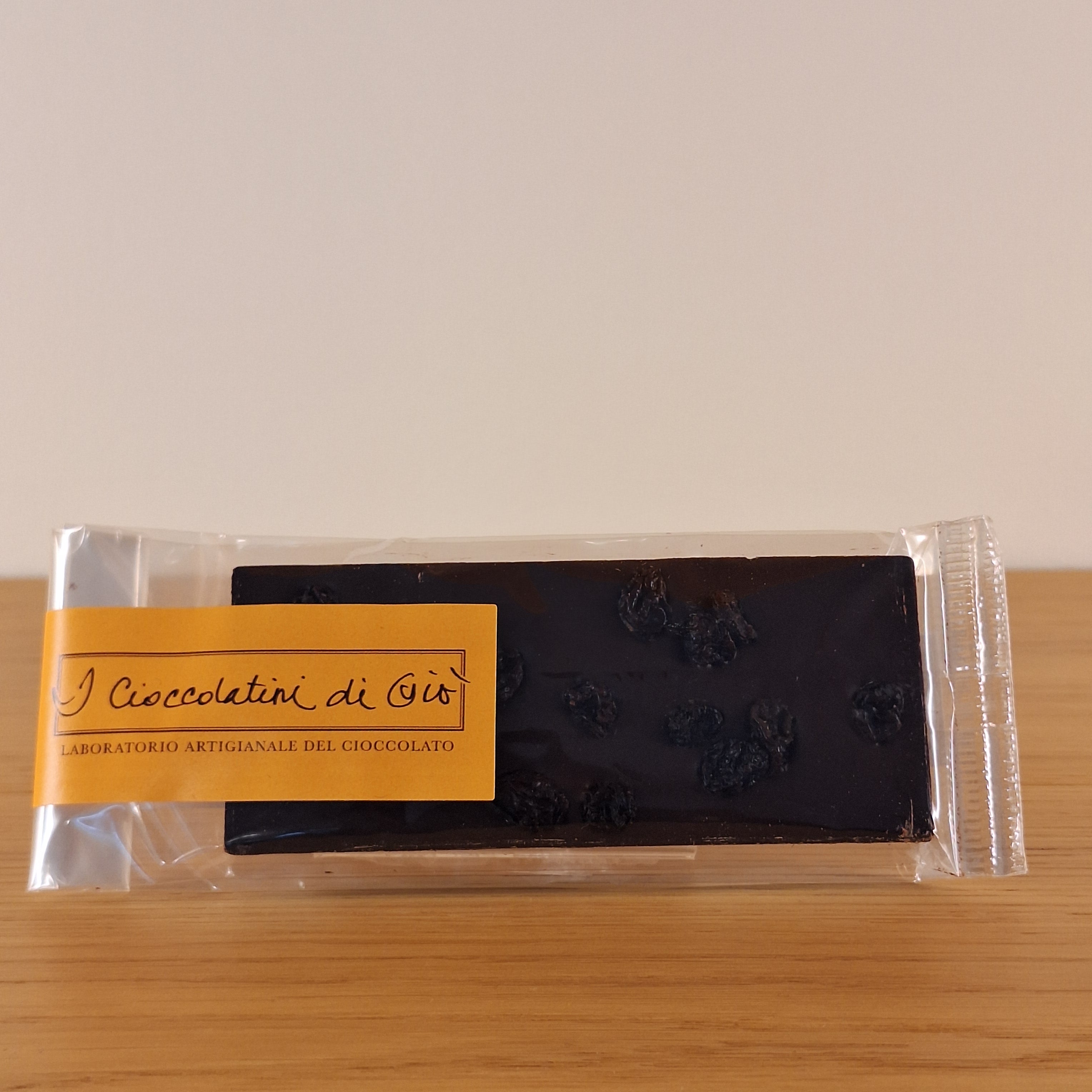 Tavoletta di cioccolato Fondente 65% & Uva di Corinto
