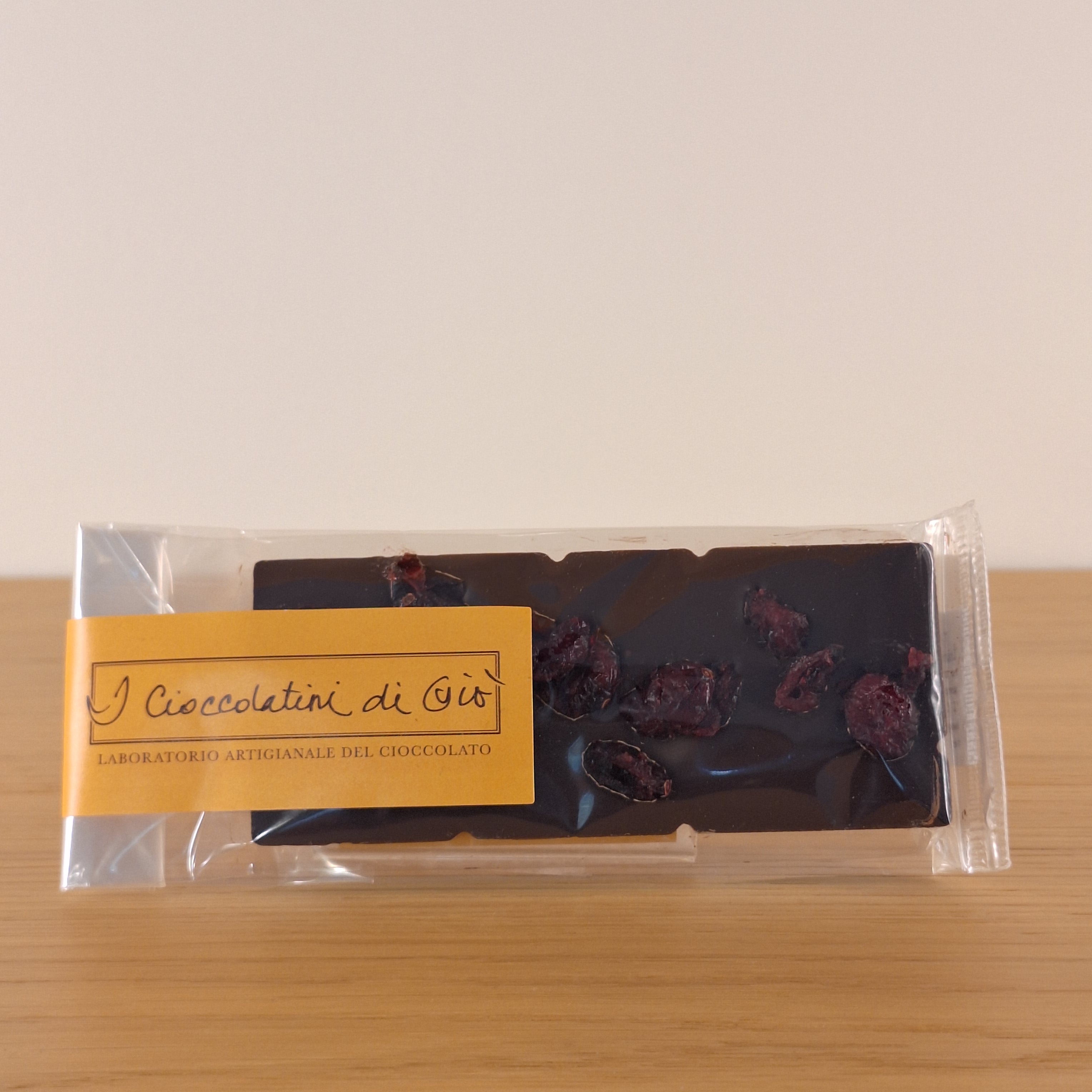 Tavoletta di cioccolato Fondente 65% & Mirtilli Rossi